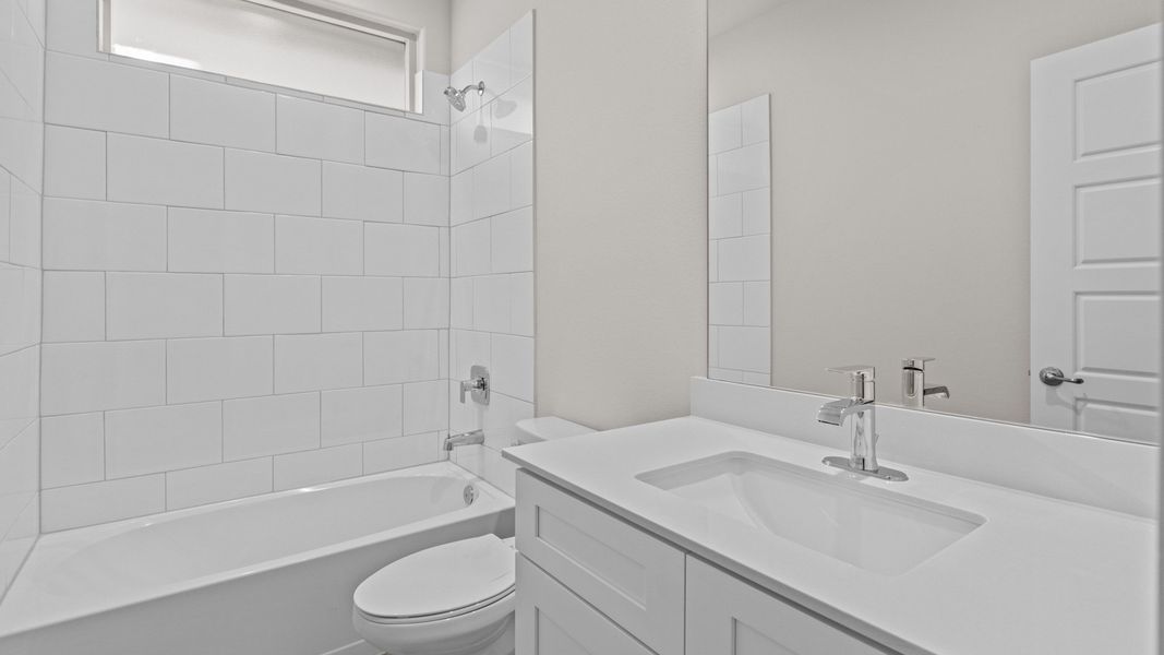 Representative furnished interior of a home built from the PORTALES by D.R. Horton in Northwest Passage, Midland (Image 7). Representative furnished interior of a home built from the PORTALES by D.R. Horton in Northwest Passage, Midland (Image 7).