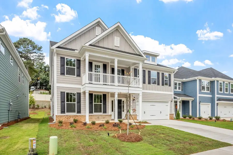Exterior details and patio area of a home in Georgias Landing, Raleigh (Image 3).