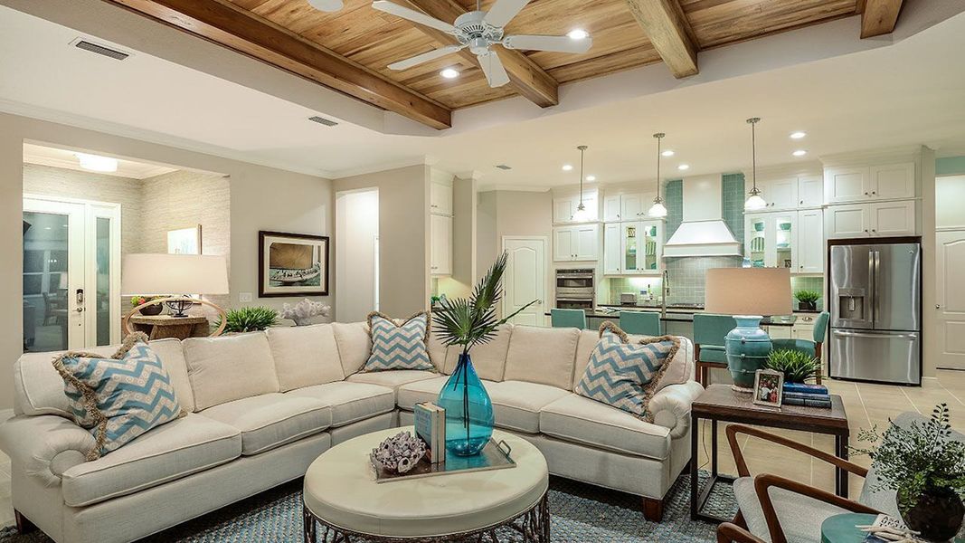 Furnished interior view inside a new home in SkySail Real Estate and Homes for Sale in Naples, FL - Neal Communities, Naples (Image 3).