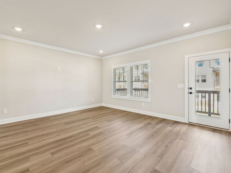 The Leighton floorplan with the Upscale Rustic Linen interior package.