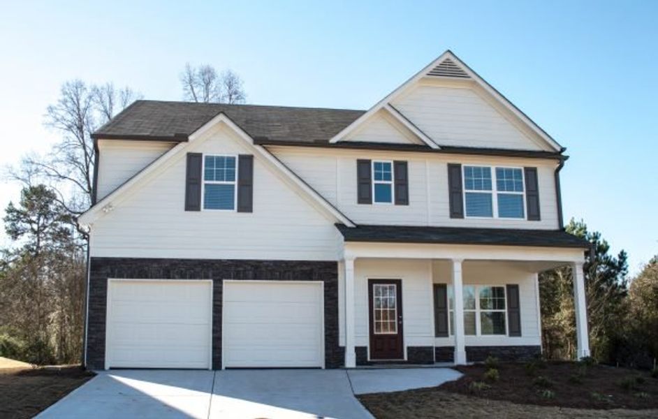Representative exterior photo of a completed home built from the Rutherford by Piedmont Residential in Owen Preserve, Canton, GA (Image 18).