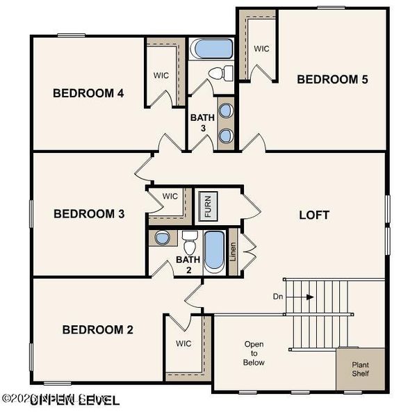2D floor plan layout of this home in Reserve East, Flagler Beach, FL (Image 3).