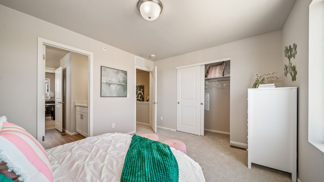 Furnished interior view inside a new home in Reunion, Commerce City (Image 32). Furnished interior view inside a new home in Reunion, Commerce City (Image 32).