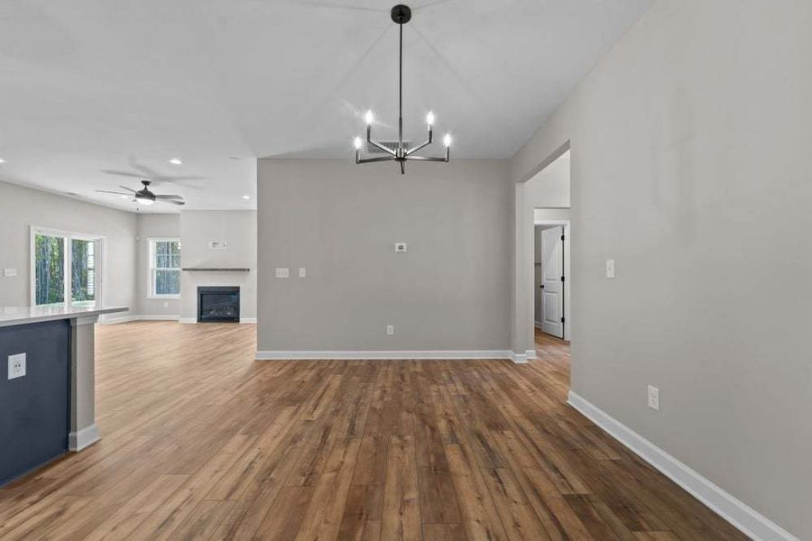 Representative unfurnished interior of a home built from the Weymouth by Caviness & Cates Communities in Bartlett Manor, Youngsville (Image 52).