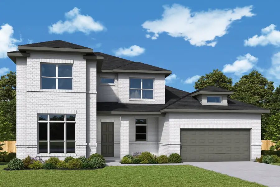Representative exterior photo of a completed home built from the The Presidio by David Weekley Homes in Walden Creek – Summit Collection, Montgomery, TX (Image 2).
