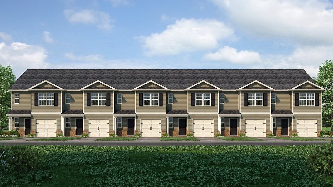 Front exterior of a new home in The Gables at Agricultural Village, Perry, GA, highlighting curb appeal (Image 15).