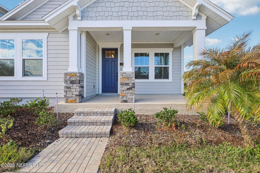 Exterior details and patio area of a home in Brookside at Shearwater, St. Augustine (Image 30).