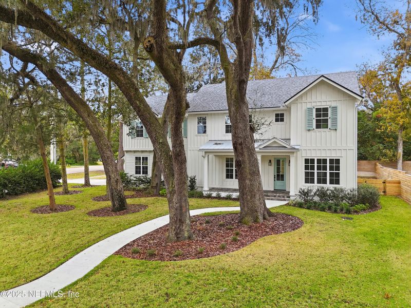 Front exterior of a new home in , Neptune Beach, FL, highlighting curb appeal (Image 1). Front exterior of a new home in , Neptune Beach, FL, highlighting curb appeal (Image 1).