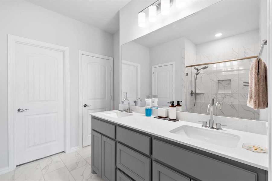 Furnished interior view inside a new home in Riverset, Garland (Image 17). Furnished interior view inside a new home in Riverset, Garland (Image 17).