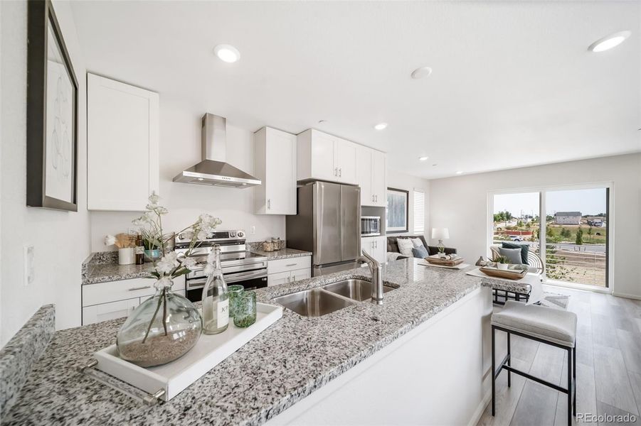 Furnished interior view inside a new home in Reunion, Commerce City (Image 17).