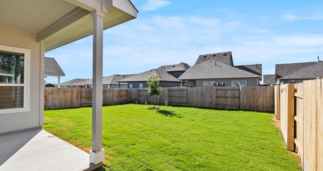 Exterior details and patio area of a home in Trace, San Marcos (Image 3).
