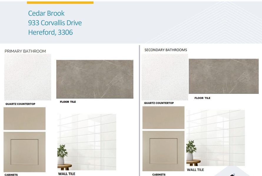 Sample of building materials used in homes in Cedar Brook, Leander (Image 3).