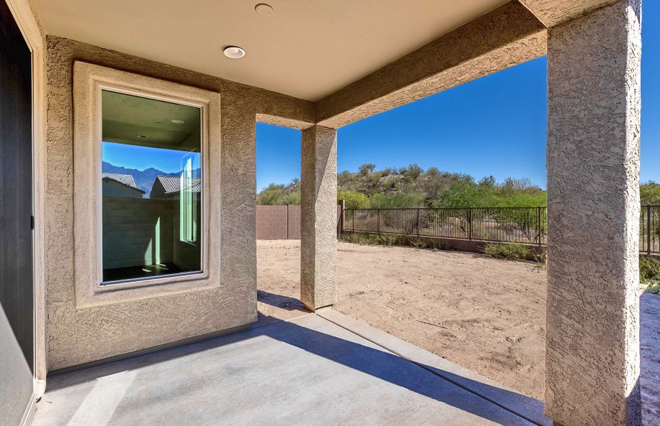 Exterior details and patio area of a home in Vistoso Canyon Estates, Oro Valley (Image 3).