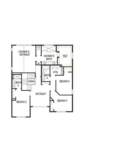 2D floor plan layout of this home in Ellis, Marietta, GA (Image 3).
