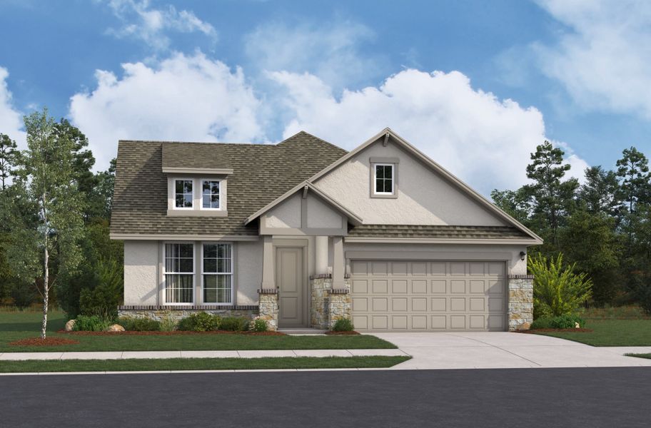Representative exterior photo of a completed home built from the Blanco by Beazer Homes in Westridge, San Antonio, TX (Image 2). Representative exterior photo of a completed home built from the Blanco by Beazer Homes in Westridge, San Antonio, TX (Image 2).