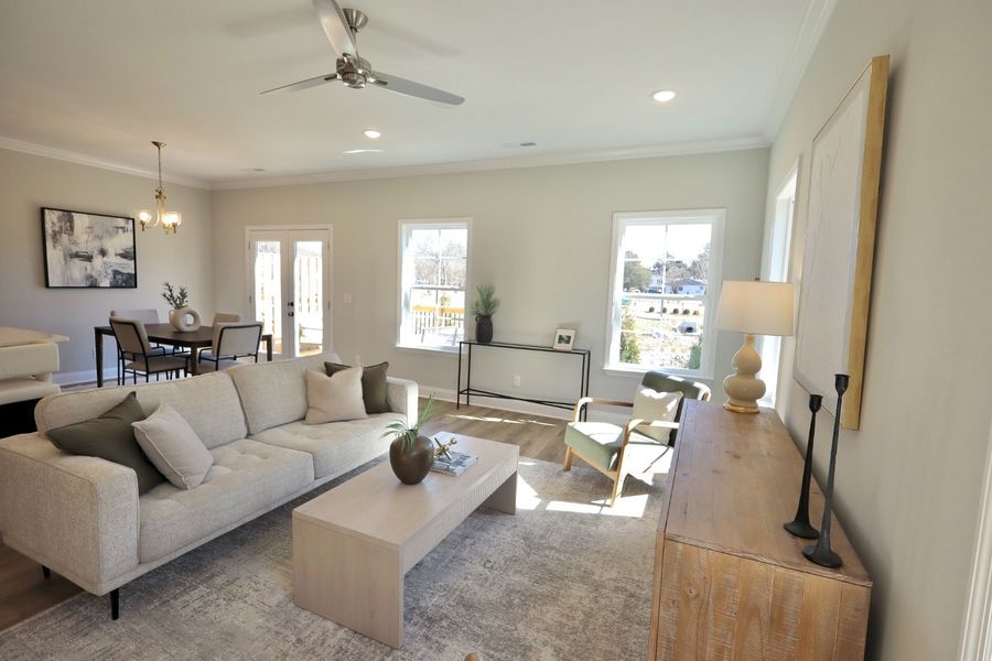 Furnished interior in a model home at The Eleuthera in Chattanooga (Image 34).