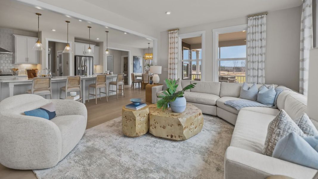The Stonefield Home Plan in Michaux Garden by DRB Homes in Belmont, NC. - Living Area
