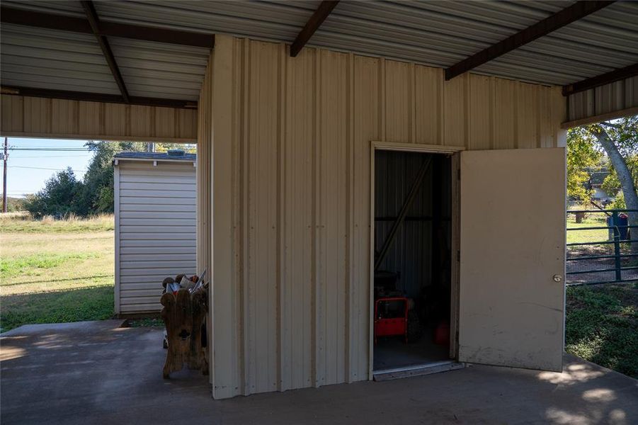 View of outbuilding