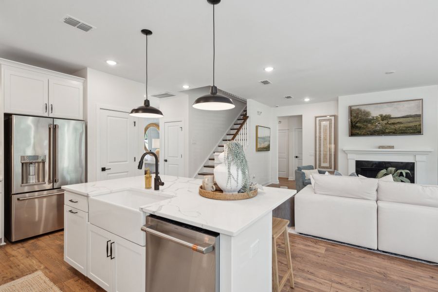 Kitchen overlooking great room