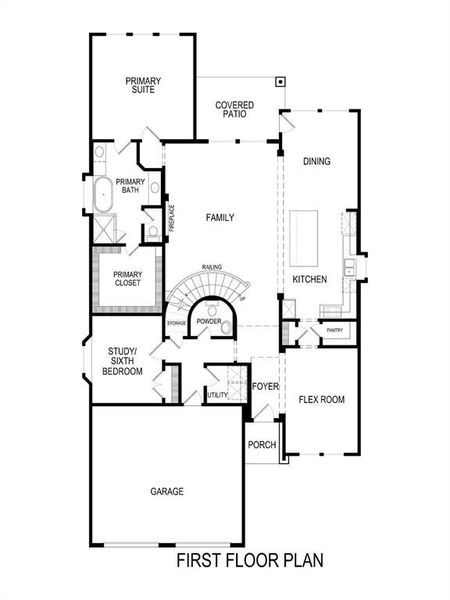 2D floor plan layout of this home in Inspiration, Seis Lagos, TX (Image 25).