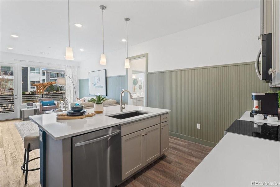 Furnished interior view inside a new home in Gateway Commons, Denver (Image 10).
