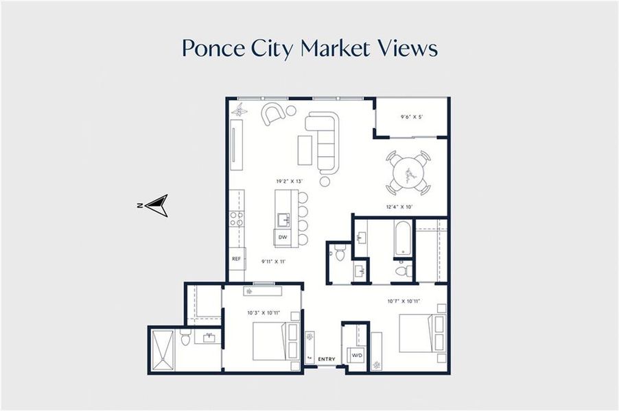 2D floor plan layout of this home in , Atlanta, GA (Image 6).