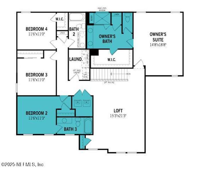 2D floor plan layout of this home in RiverTown - Forest, St. Johns, FL (Image 4).