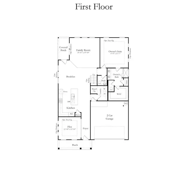 2D floor plan layout of this home in Oak Bend, James Island, SC (Image 3).