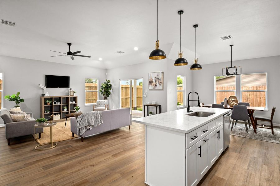 Open Concept floor plan with amazing view out to your back yard