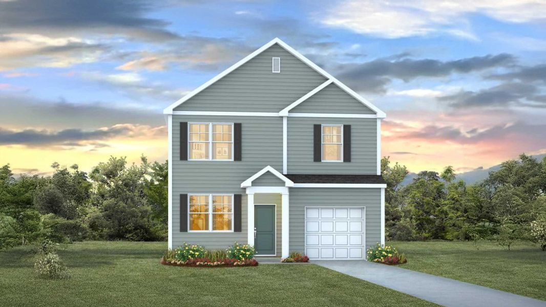 Representative exterior photo of a completed home built from the Brandon by D.R. Horton in Cobblestone Village, Savannah, GA (Image 1).