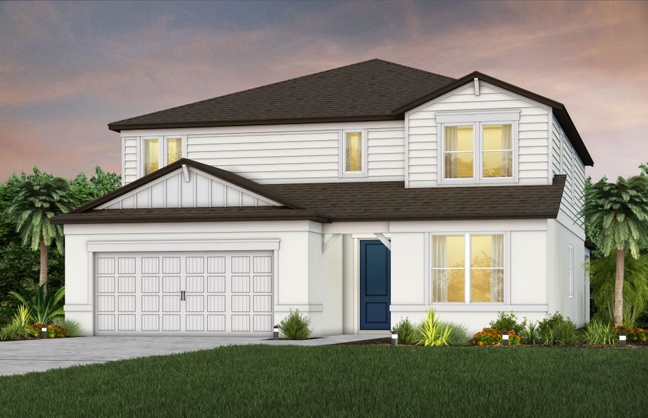 Representative exterior photo of a completed home built from the Yorkshire by Pulte Homes in Riversong, Parrish, FL (Image 2). Representative exterior photo of a completed home built from the Yorkshire by Pulte Homes in Riversong, Parrish, FL (Image 2).