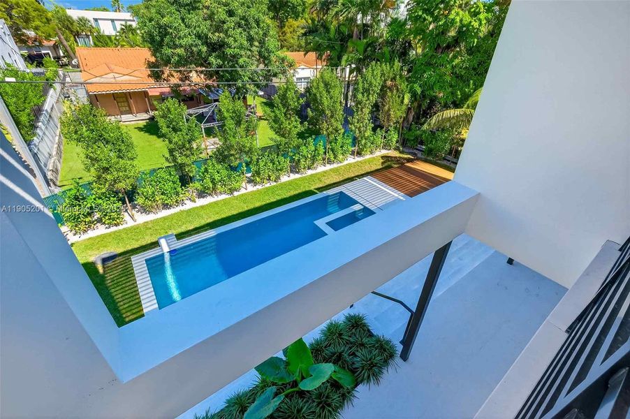 Exterior details and patio area of a home in , Miami Beach (Image 26). Exterior details and patio area of a home in , Miami Beach (Image 26).