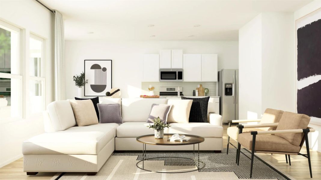 Furnished interior view inside a new home in Woodfield Preserve, Georgetown (Image 12). Furnished interior view inside a new home in Woodfield Preserve, Georgetown (Image 12).