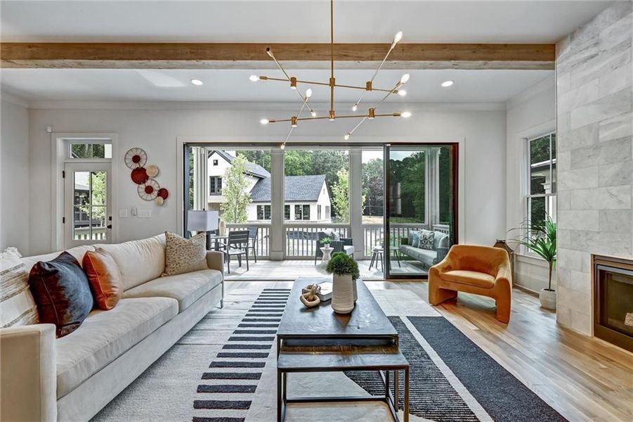 Furnished interior view inside a new home in Pendergrast Farm, Atlanta (Image 32).