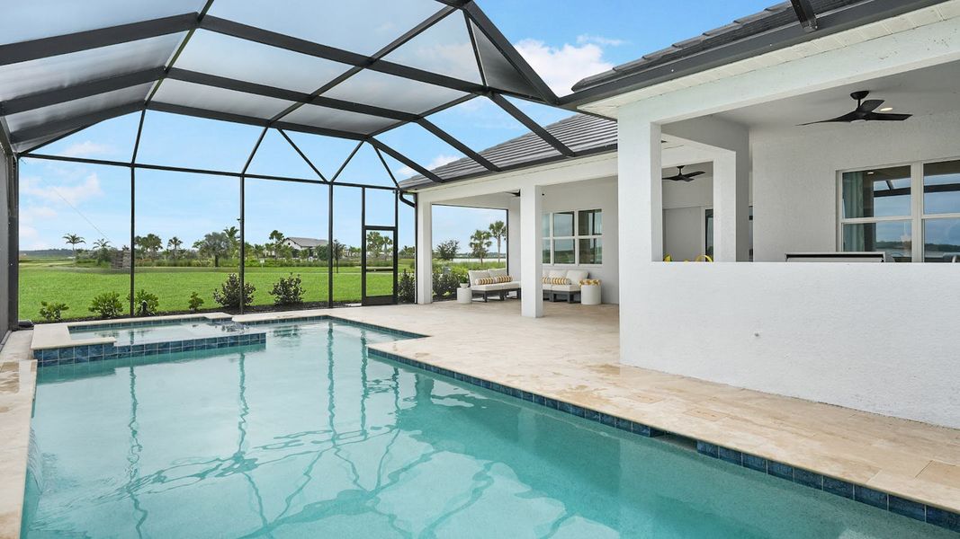 Exterior details and patio area of a home in SkySail Real Estate and Homes for Sale in Naples, FL - Neal Communities, Naples (Image 24). Exterior details and patio area of a home in SkySail Real Estate and Homes for Sale in Naples, FL - Neal Communities, Naples (Image 24).