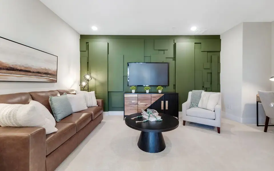 Representative furnished interior of a home built from the Laguna III by CastleRock Communities in Lakesong, Grand Prairie (Image 78).