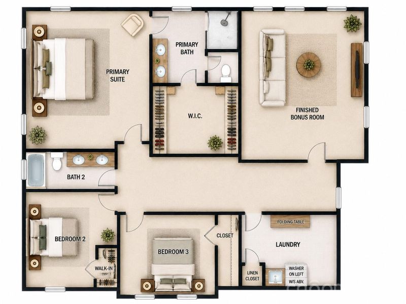 2D floor plan layout of this home in , Matthews, NC (Image 4). 2D floor plan layout of this home in , Matthews, NC (Image 4).
