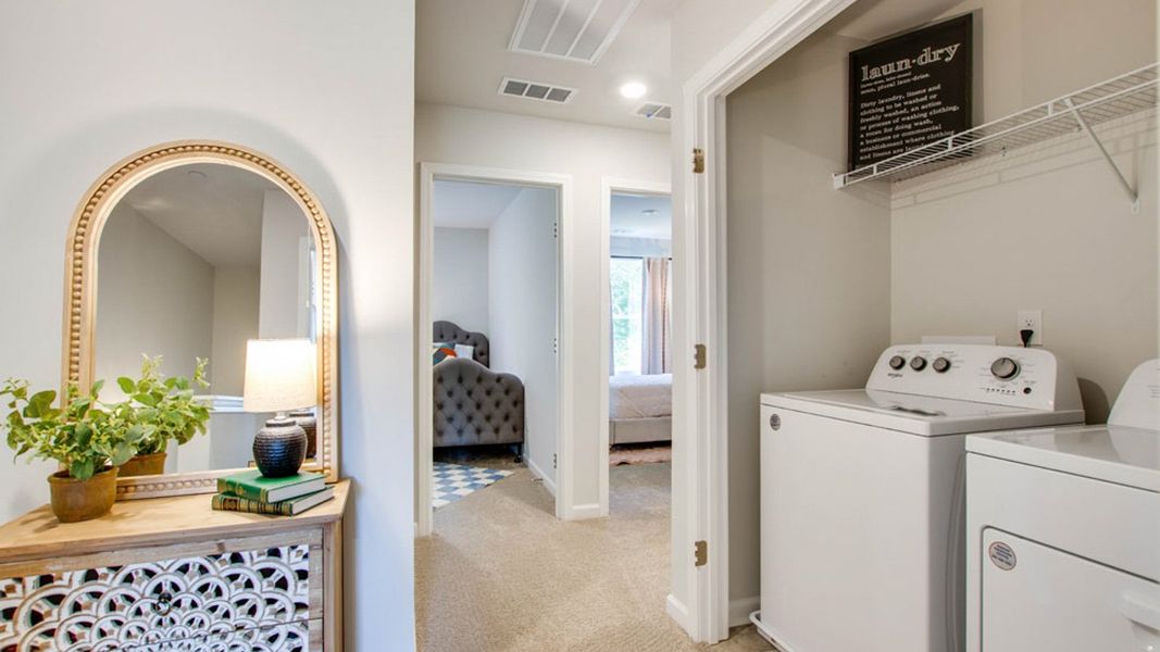 Furnished interior view inside a new home in River Landing Townhomes, Murfreesboro (Image 16). Furnished interior view inside a new home in River Landing Townhomes, Murfreesboro (Image 16).