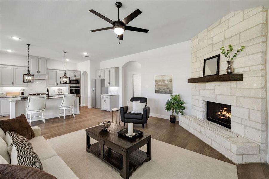 Furnished interior view inside a new home in Lovers Landing, Forney (Image 28).