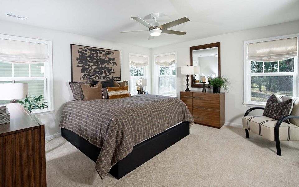 Representative furnished interior of a home built from the Blair by Brookfield Residential in Wendell Falls, Wendell (Image 4).
