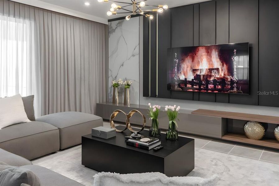 Furnished interior view inside a new home in , Davenport (Image 8).