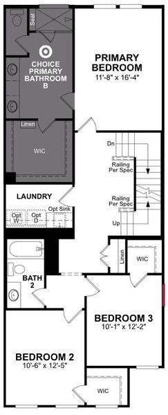 2D floor plan layout of this home in Bayside, Rowlett, TX (Image 5).