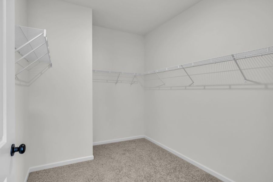 Large primary walk in closet.
