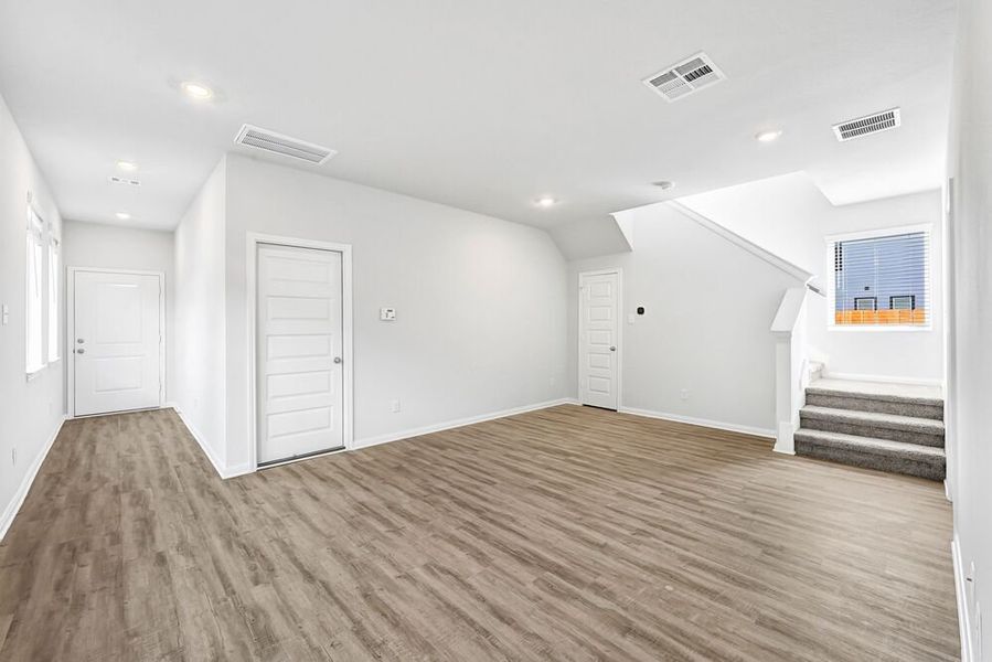 Representative unfurnished interior of a home built from the Artemis 2027NC by Saratoga Homes in Aldine Pines, Houston (Image 20). Representative unfurnished interior of a home built from the Artemis 2027NC by Saratoga Homes in Aldine Pines, Houston (Image 20).