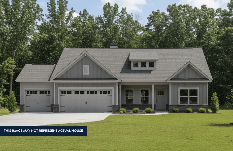 Representative exterior photo of a completed home built from the (GA)The Everett | Front Entry by Reliant Homes in Harmony Farms, Eatonton, GA (Image 8).