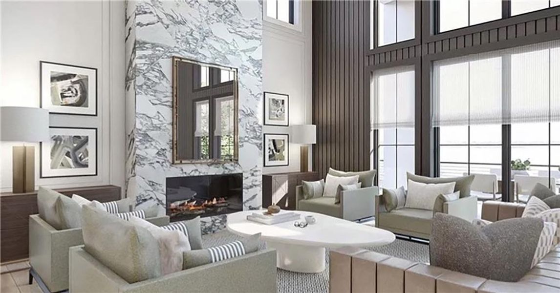 Furnished interior view inside a new home in , Atlanta (Image 9).