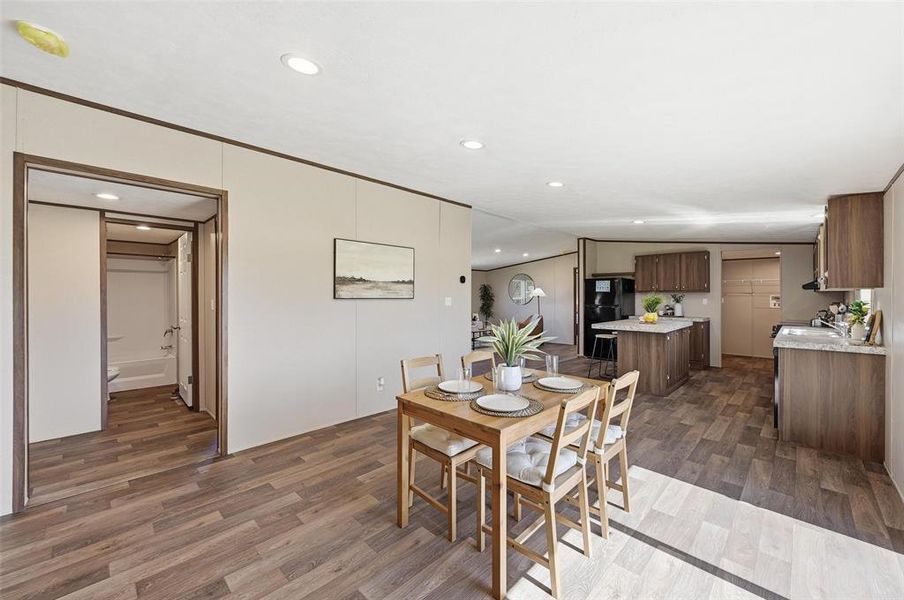 Furnished interior view inside a new home in , Burleson (Image 10).