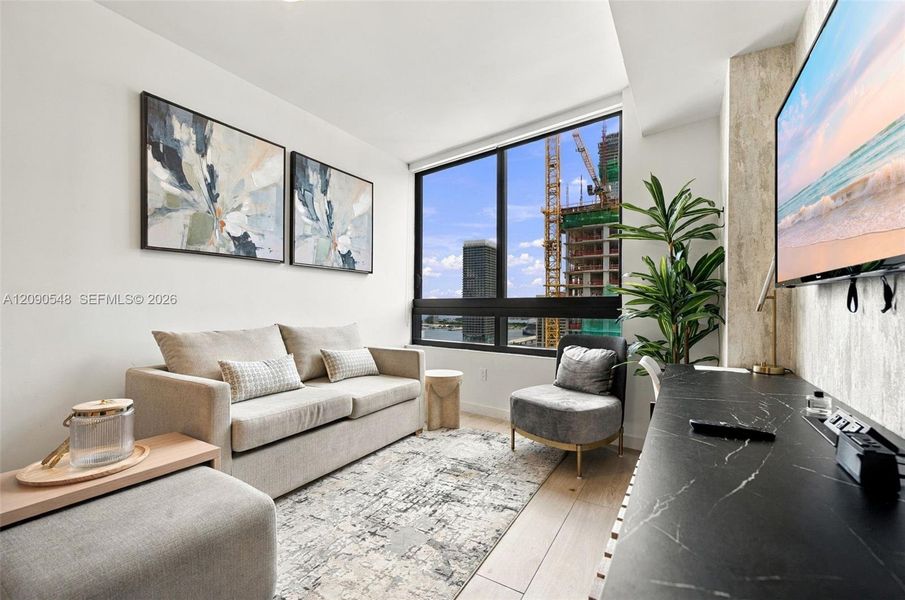 Furnished interior view inside a new home in , Miami (Image 10).