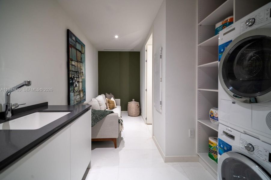 Furnished interior view inside a new home in , Miami (Image 14).