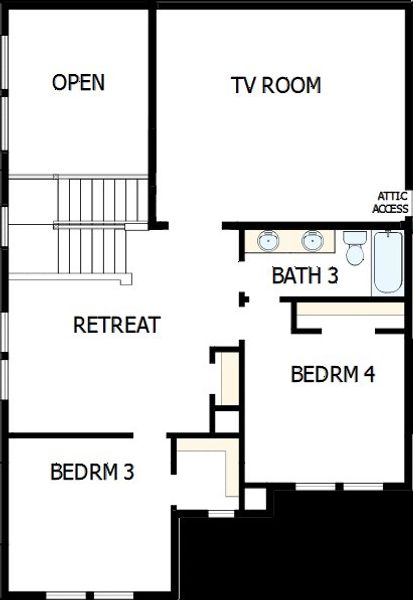 2D floor plan layout of this home in Goodland – Manor Series, Grand Prairie, TX (Image 3).